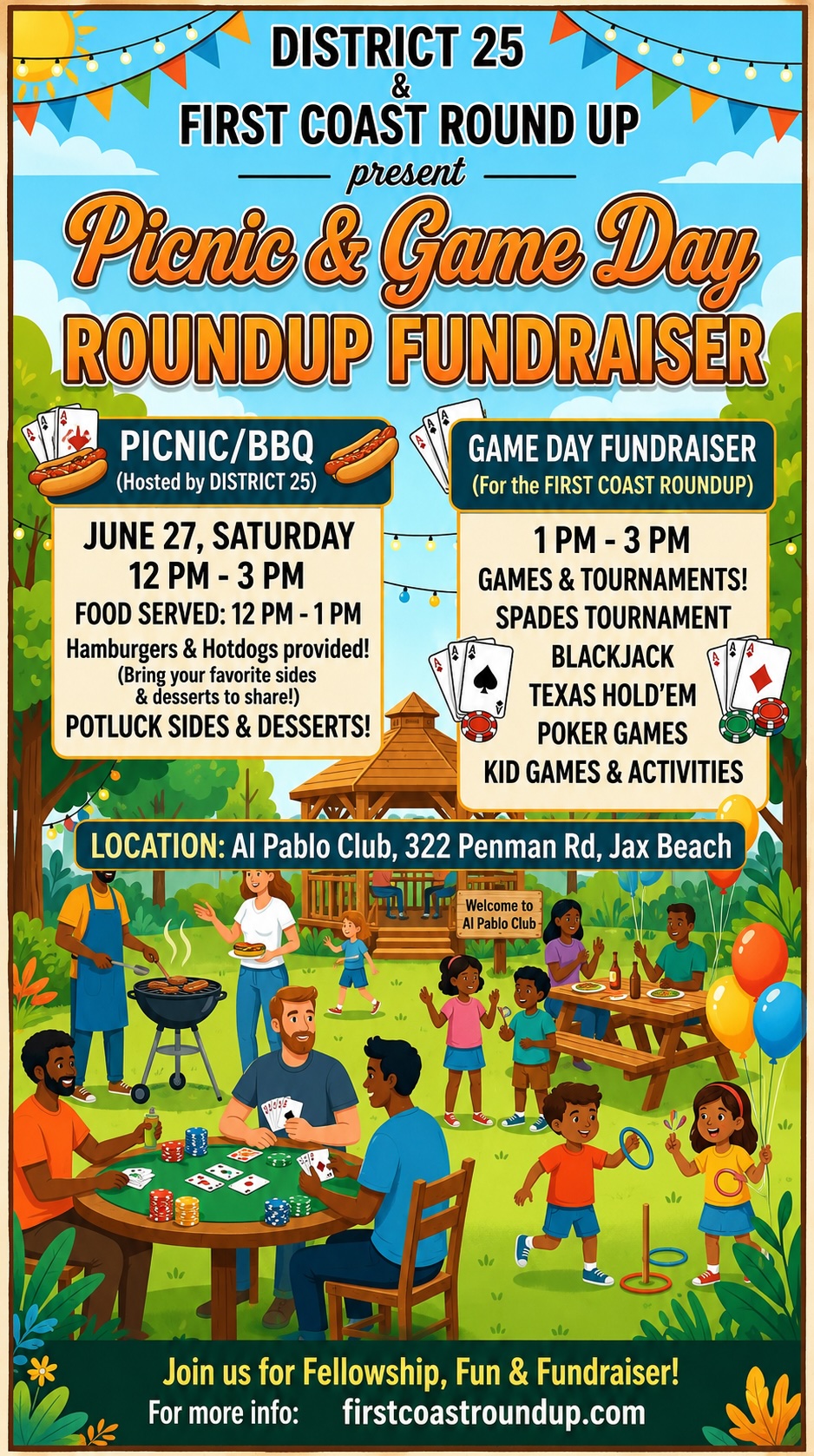 District 25 Picnic & Game Day Roundup Fundraiser